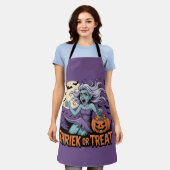 Shriek oder Leckerei | Funny Banshee Halloween Schürze (Getragen)