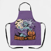 Shriek oder Leckerei | Funny Banshee Halloween Schürze (Vorderseite)
