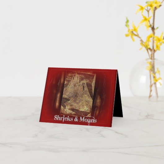 Shrieks und moans Geist Halloween-Karte Karte (Gelbe Blume)