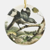 SHRIKE VOGEL MIT WANZE KERAMIKORNAMENT (Vorne)