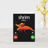 Shrim Is Calling, Misspelled Shrimp Incoming Call  Karte (Gelbe Blume)