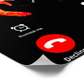 Shrim ruft Misspelled Funny Shrimp Calling M Poster (Ecke)