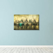 Shrimp Boat Lineup Leinwanddruck (Insitu (Holzboden))