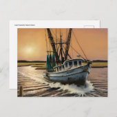 Shrimp Boat Postkarte (Vorne/Hinten)