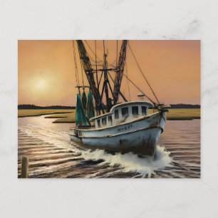 Shrimp Boat Postkarte