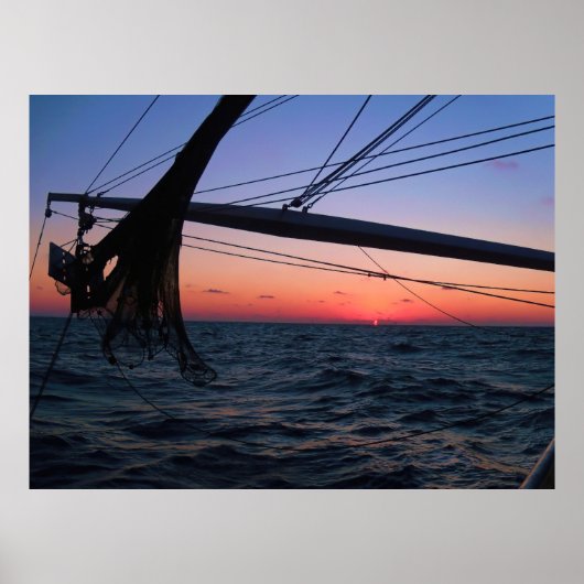 Shrimp Boat Sunset Poster (Vorne)