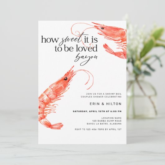Shrimp Boil Einladung (Stehend Vorderseite)