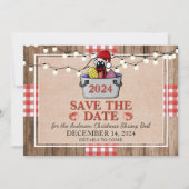 Shrimp Boil Rustikale Weihnachtsfeier Save The Date (Vorderseite)