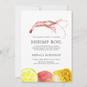 Shrimp Boil | Seafood Themed Birthday Party Einladung (Vorderseite)