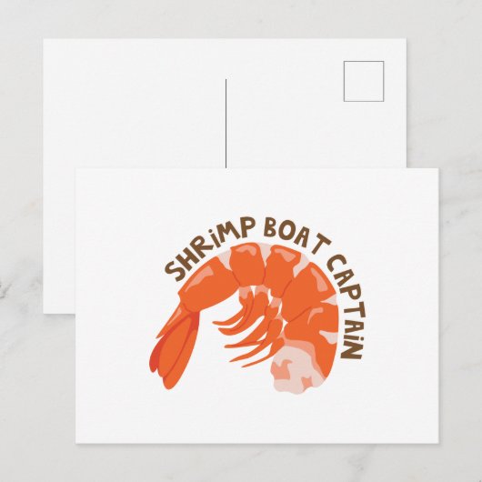 Shrimp BootCaptain Postkarte (Vorne/Hinten)