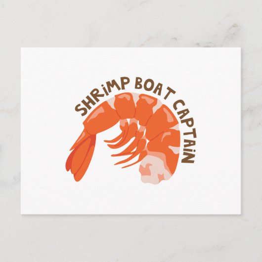 Shrimp BootCaptain Postkarte (Vorderseite)