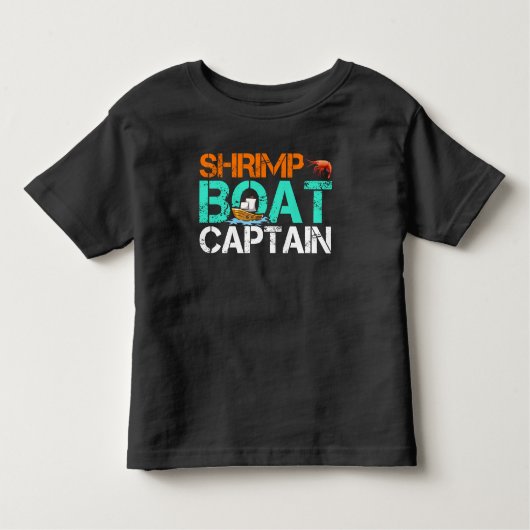 Shrimp Bootskapitän Funny Boot Meeresfrüchte Gesch Kleinkind T-shirt (Vorderseite)