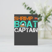 Shrimp Bootskapitän Funny Boot Meeresfrüchte Gesch Postkarte (Stehend Vorderseite)