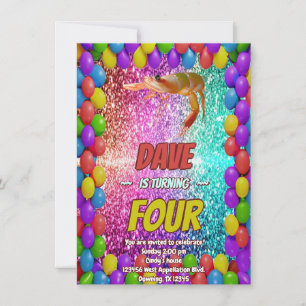 Shrimp-Cartoon-Geburtstag laden Kinder ein Einladung