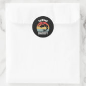 Shrimp Daddy Runder Aufkleber (Tasche)