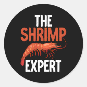 Shrimp-Experte Runder Aufkleber