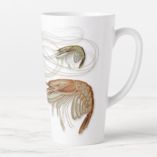 Shrimp Family Große Latte Tasse (Rechts)