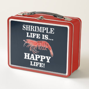 Shrimp Fisch Garnelen Metall Brotdose