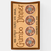 Shrimp Gumbo Stew Louisiana LA New Orleans Food Banner (Vertikal)