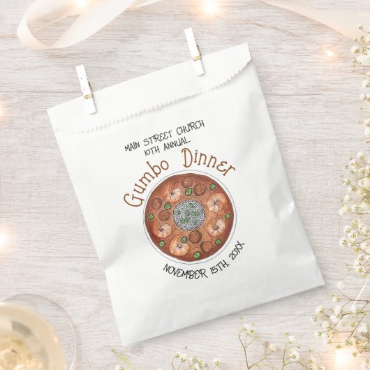 Shrimp Gumbo Stew Louisiana LA New Orleans Food Geschenktütchen (Ausgeschnitten)