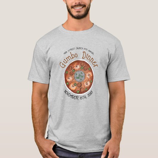 Shrimp Gumbo Stew Louisiana LA New Orleans Food T-Shirt (Vorderseite)