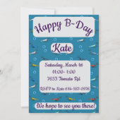 Shrimp Happy Birthday Einladung (Vorderseite)