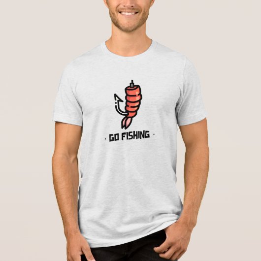 Shrimp Hooked Adventure Tri-Blend Shirt (Vorderseite)