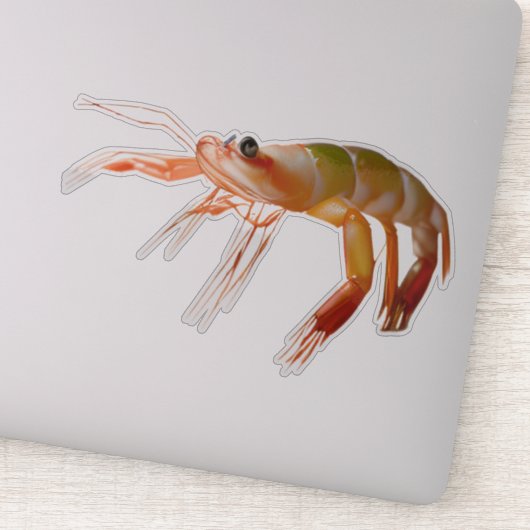 Shrimp kleiner Typ hart Aufkleber (Detail)