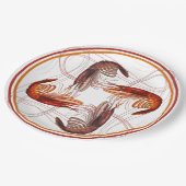 Shrimp Long Antennay Garwns Seafood Pappteller (Schrägansicht)
