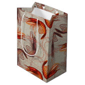 Shrimp Long Antenne Big Pattern Mittlere Geschenktüte (Rückseite Schrägansicht)