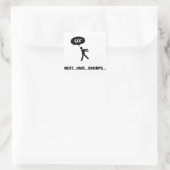 Shrimp Lover Quadratischer Aufkleber (Tasche)