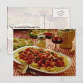 Shrimp marinara Abendessen Postkarte (Vorne/Hinten)