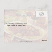 Shrimp marinara Abendessen Postkarte (Rückseite)