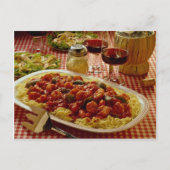 Shrimp marinara Abendessen Postkarte (Vorderseite)