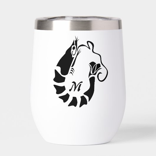 Shrimp Monogram im Schwarzen Stilstil (Rückseite)