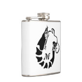Shrimp Monogram im Schwarzen Stilstil Flachmann (Rechts)
