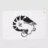 Shrimp Monogram im Schwarzen Stilstil Golfhandtuch (Horizontal)