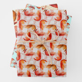 Shrimp-Muster für lange Antennen Geschenkpapier Set (Beispiel)