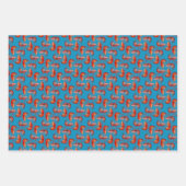 Shrimp-Muster für lange Antennen Geschenkpapier Set (Vorderseite 2)