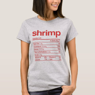 Shrimp Nutrition Fact Funny Erntedank T-Shirt