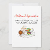 Shrimp Pad Thai Noodles Restaurant Einladung (Rückseite)