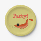 Shrimp-Party-Papier-Teller Pappteller (Vorderseite)