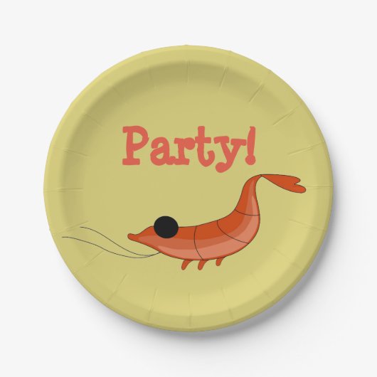 Shrimp-Party-Papier-Teller Pappteller (Vorderseite)