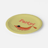 Shrimp-Party-Papier-Teller Pappteller (Schrägansicht)