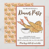 Shrimp Prawn Ebi Tempura Japanisch Küche Küche Küc Einladung (Vorne/Hinten)