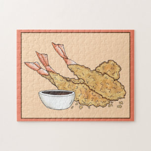 Shrimp Prawn Ebi Tempura Japanisch Küche Küche Küc Puzzle
