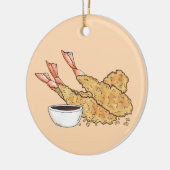 Shrimp Prawn Tempura Japanisches Restaurant Keramik Ornament (Links)