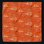 Shrimp Prawns Sea Life Pattern Orange Bandana Halstuch<br><div class="desc">Garnelen mit langen Antennen gemusterte Bandana in hellrosa Farbe. Ideal für den Sommer am Meer,  tragen Sie diesen Meereslebensdruck auf dem Kopf oder umhüllt um den Hund.</div>