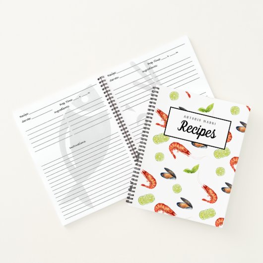 Shrimp Scampi Rezept Buch (Innenseite)