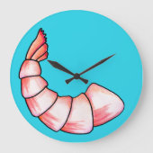 Shrimp-Schwanz Große Wanduhr (Vorderseite)